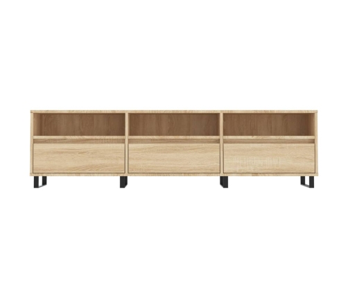 Mueble de TV madera contrachapada roble Sonoma 150x30x44,5 cm