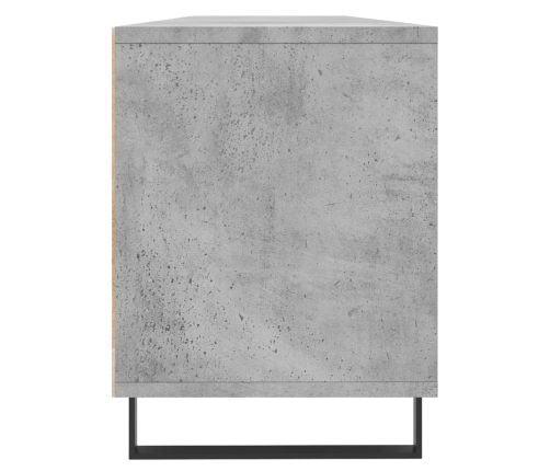 Mueble de TV madera contrachapada gris hormigón 150x30x44,5 cm