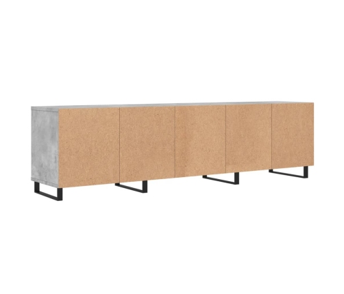 Mueble de TV madera contrachapada gris hormigón 150x30x44,5 cm