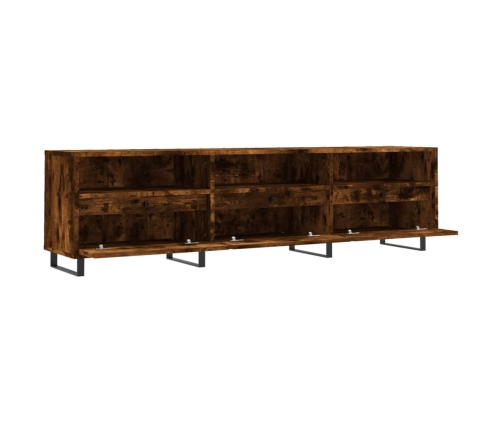 Mueble de TV madera contrachapada roble ahumado 150x30x44,5 cm