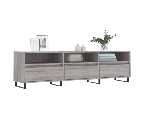 Mueble para TV madera contrachapada gris Sonoma 150x30x44,5 cm