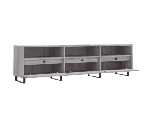 Mueble para TV madera contrachapada gris Sonoma 150x30x44,5 cm