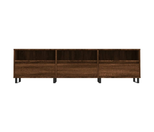 Mueble de TV madera contrachapada roble marrón 150x30x44,5 cm