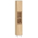 Armario de baño madera contrachapada roble Sonoma 30x30x190 cm