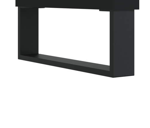 Armario de baño madera contrachapada negro 30x30x190 cm