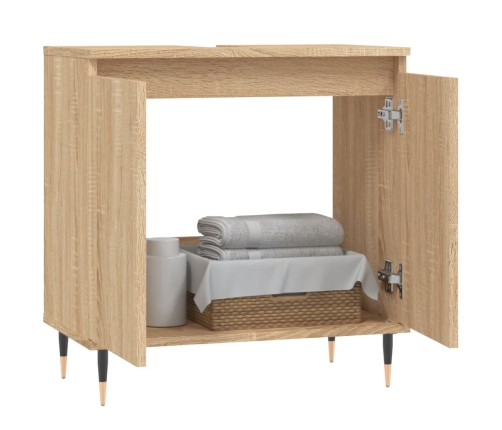 Armario de baño madera de ingeniería roble Sonoma 58x33x60 cm