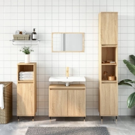 Armario de baño madera de ingeniería roble Sonoma 58x33x60 cm