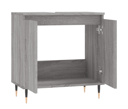 Armario de baño madera de ingeniería gris Sonoma 58x33x60 cm