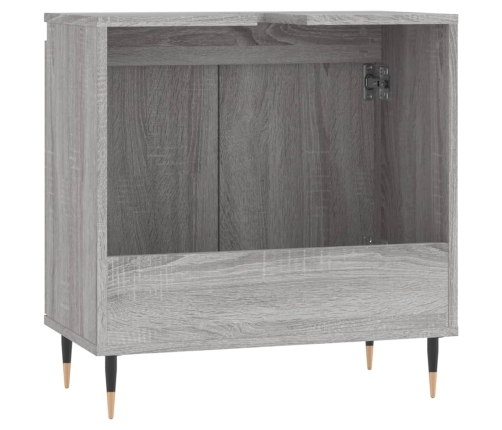 Armario de baño madera de ingeniería gris Sonoma 58x33x60 cm