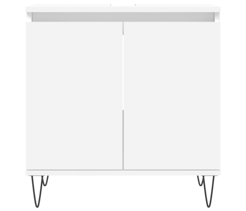 Armario de baño madera de ingeniería blanco 58x33x60 cm