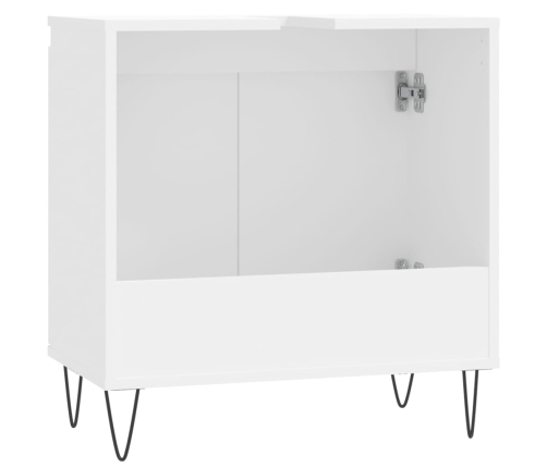 Armario de baño madera de ingeniería blanco 58x33x60 cm