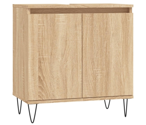 Armario de baño madera de ingeniería roble Sonoma 58x33x60 cm