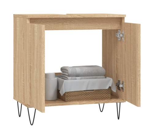 Armario de baño madera de ingeniería roble Sonoma 58x33x60 cm