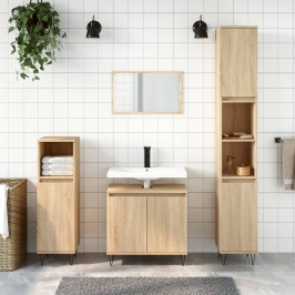 Armario de baño madera de ingeniería roble Sonoma 58x33x60 cm