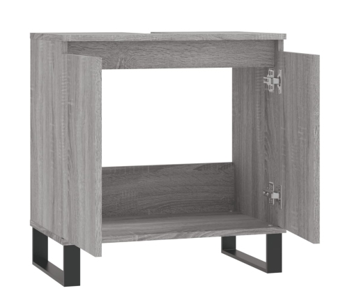 Armario de baño madera de ingeniería gris Sonoma 58x33x60 cm