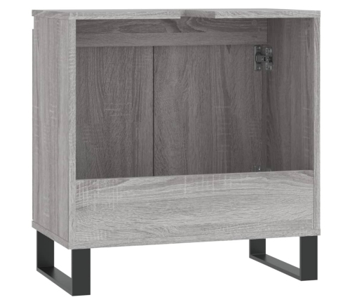 Armario de baño madera de ingeniería gris Sonoma 58x33x60 cm