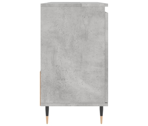 Armario de baño madera contrachapada gris hormigón 65x33x60 cm