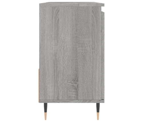 Armario de baño madera contrachapada gris Sonoma 65x33x60 cm