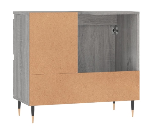 Armario de baño madera contrachapada gris Sonoma 65x33x60 cm