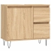 Armario de baño madera contrachapada roble Sonoma 65x33x60 cm