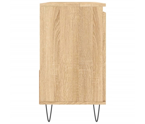 Armario de baño madera contrachapada roble Sonoma 65x33x60 cm