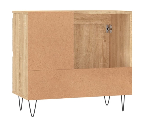 Armario de baño madera contrachapada roble Sonoma 65x33x60 cm