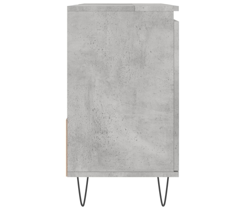 Armario de baño madera contrachapada gris hormigón 65x33x60 cm