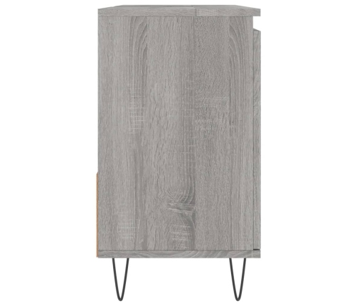 Armario de baño madera contrachapada gris Sonoma 65x33x60 cm