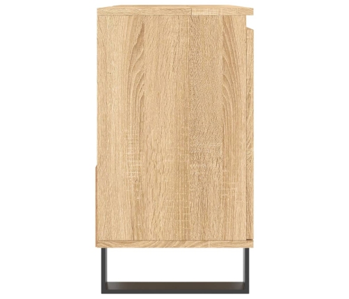 Armario de baño madera contrachapada roble Sonoma 65x33x60 cm