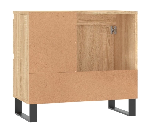 Armario de baño madera contrachapada roble Sonoma 65x33x60 cm