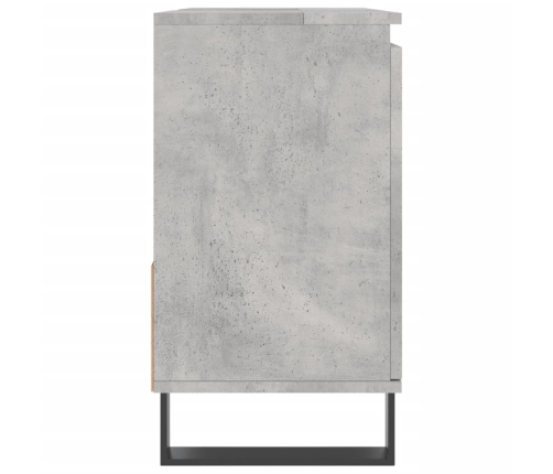 Armario de baño madera contrachapada gris hormigón 65x33x60 cm