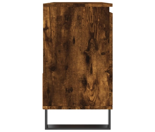 Armario de baño madera contrachapada roble ahumado 65x33x60 cm