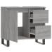 Armario de baño madera contrachapada gris Sonoma 65x33x60 cm