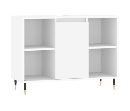 Mueble de baño madera de ingeniería blanco 80x33x60 cm