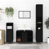 Mueble de baño madera de ingeniería negro 80x33x60 cm