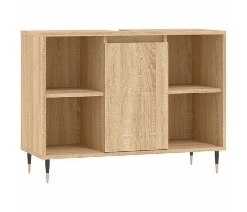 Mueble de baño madera de ingeniería roble Sonoma 80x33x60 cm