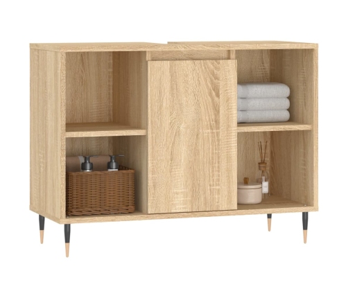 Mueble de baño madera de ingeniería roble Sonoma 80x33x60 cm