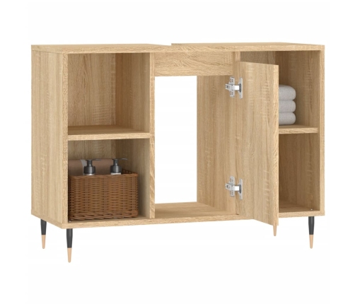 Mueble de baño madera de ingeniería roble Sonoma 80x33x60 cm