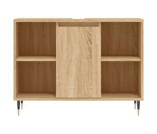 Mueble de baño madera de ingeniería roble Sonoma 80x33x60 cm