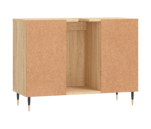 Mueble de baño madera de ingeniería roble Sonoma 80x33x60 cm