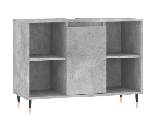 Mueble de baño madera de ingeniería gris hormigón 80x33x60 cm