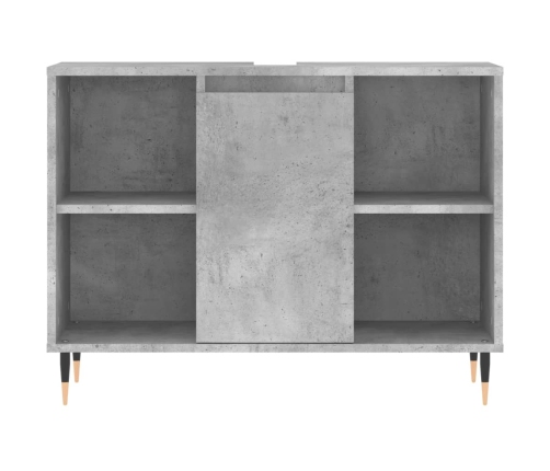 Mueble de baño madera de ingeniería gris hormigón 80x33x60 cm