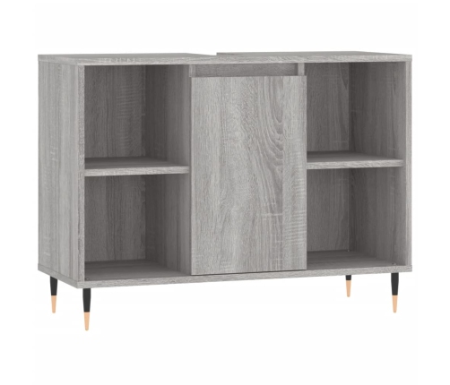 Mueble de baño madera de ingeniería gris Sonoma 80x33x60 cm