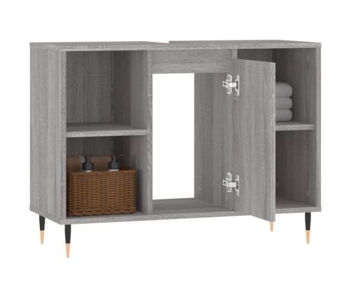 Mueble de baño madera de ingeniería gris Sonoma 80x33x60 cm