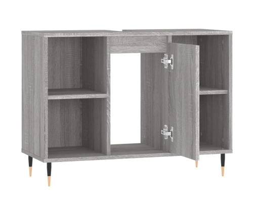 Mueble de baño madera de ingeniería gris Sonoma 80x33x60 cm