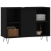 Mueble de baño madera de ingeniería negro 80x33x60 cm