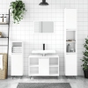 Mueble de baño madera de ingeniería blanco brillo 80x33x60 cm