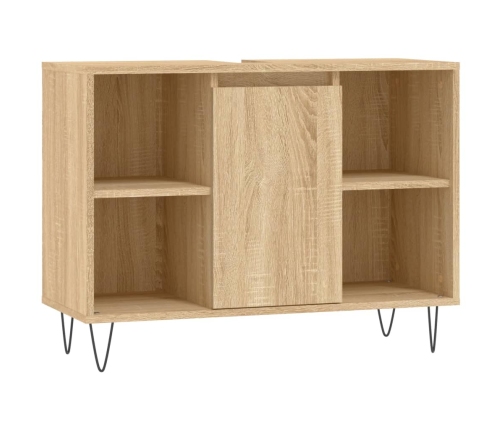 Mueble de baño madera de ingeniería roble Sonoma 80x33x60 cm