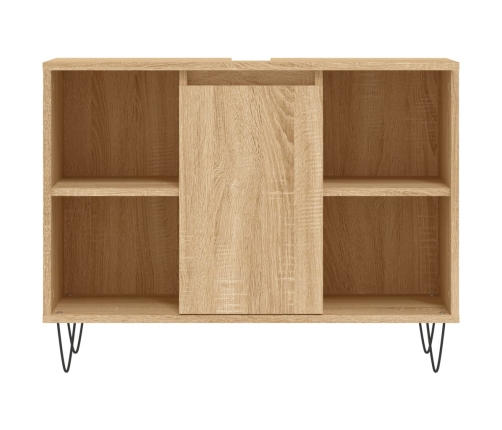 Mueble de baño madera de ingeniería roble Sonoma 80x33x60 cm