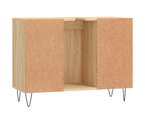 Mueble de baño madera de ingeniería roble Sonoma 80x33x60 cm